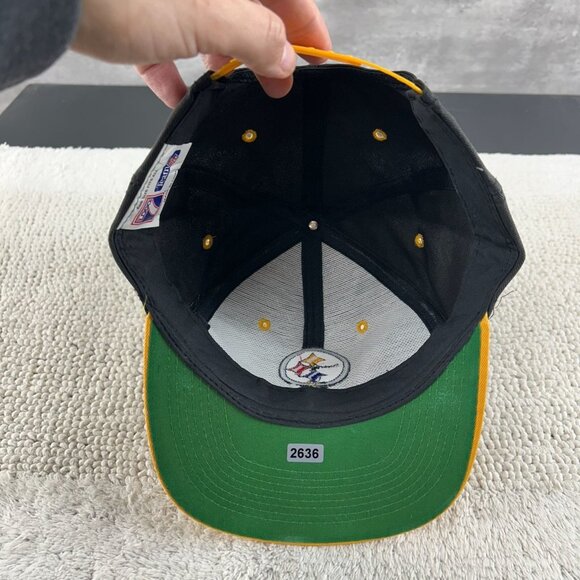 Vintage Pittsburgh Steelers Snapback Hat OSFA Two Tone Embroidered Logo 7 - Picture 6 of 7